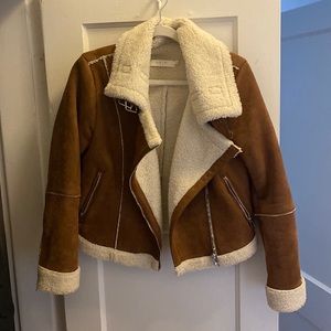 Suede fur jacket